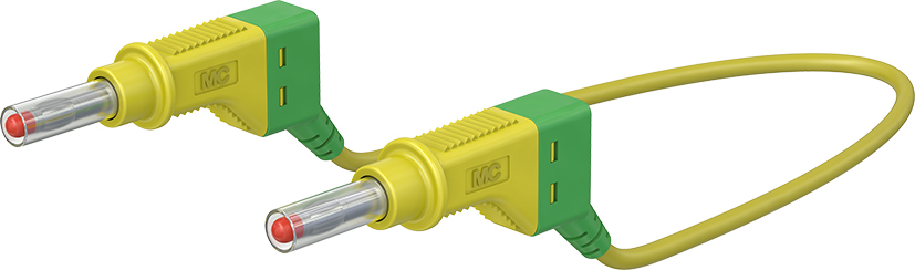 4 mm connecting lead 200 cm green/yellow - XZG425/SIL green/yellow