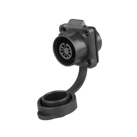 LP12 5-polige vrouwelijk Chassisdeel 4 gaats Snelle vergrendeling IP67/68 kunststof