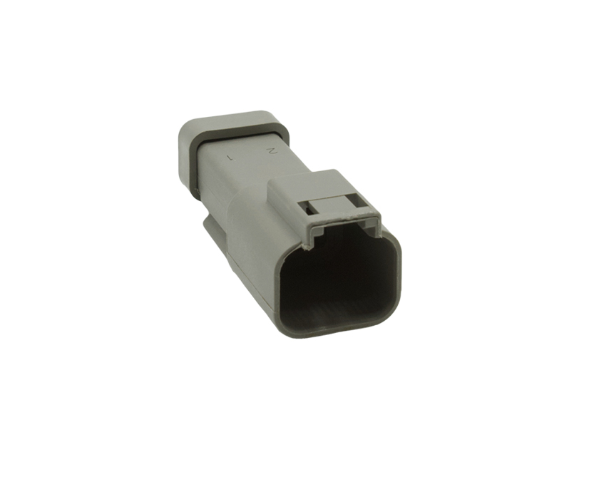 2 Contacts Female Standard Rectangular Grey Connector - PEC