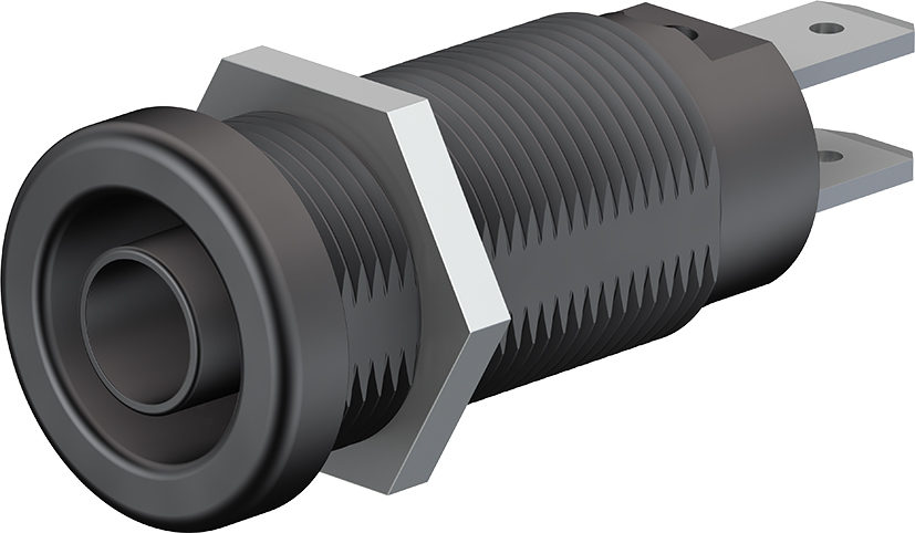 4 mm panel-mount socket black - XEB-1R black