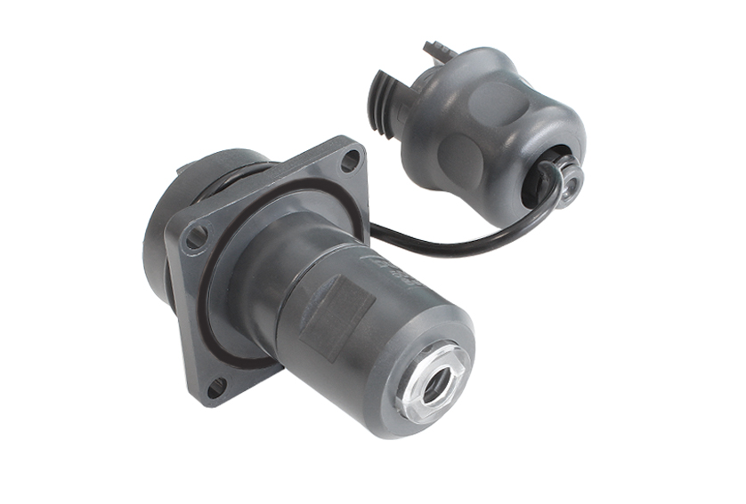 4 Channel Flange Mount Bulkhead Connector with Cable Retention