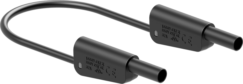 4 mm safety test lead 50 cm black - SLK-4A-F25 black