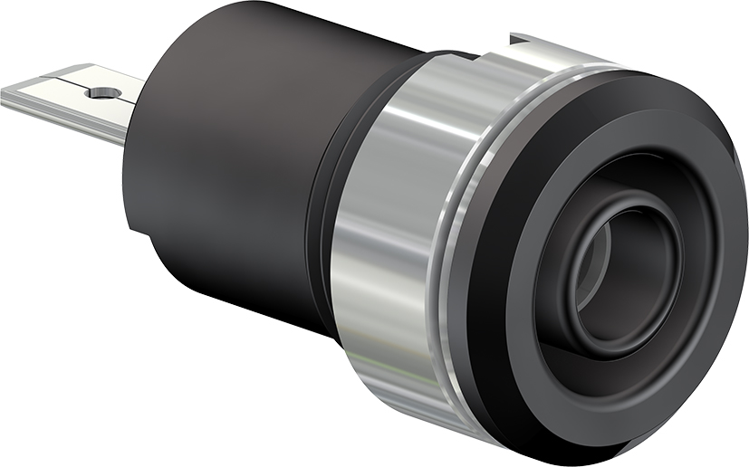 4 mm safety socket black - SLB4-F/A black