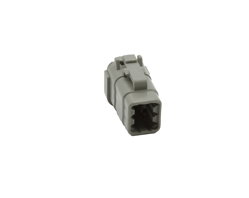 6 Contacts Female Miniature Rectangular Grey Connector - PEC