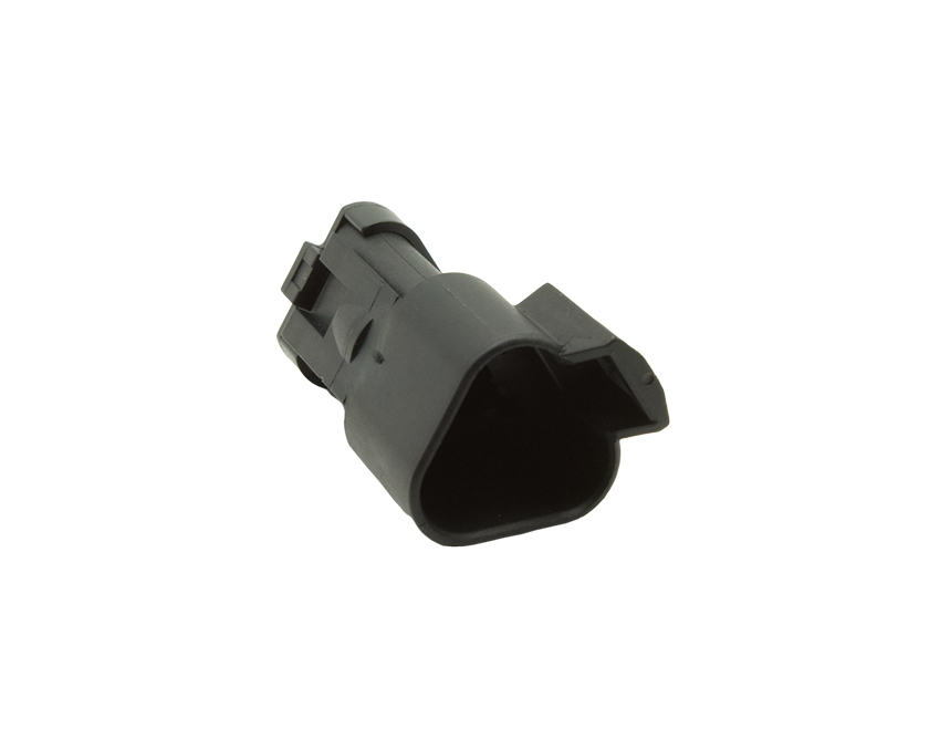 3 Contacts Female Standard Rectangular Black Connector - PEC