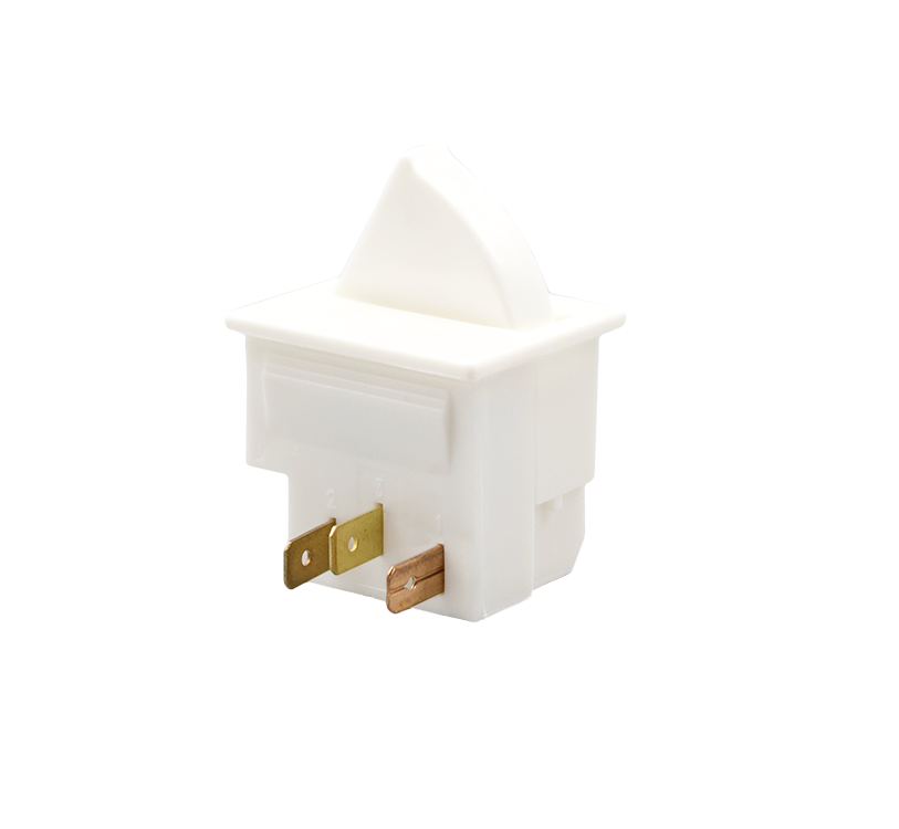 3111 Series S.P On-On (Momentary 1 side) 4.8 x 0.8 QC Tab Termination 17.6mm Actuator Black Gloss