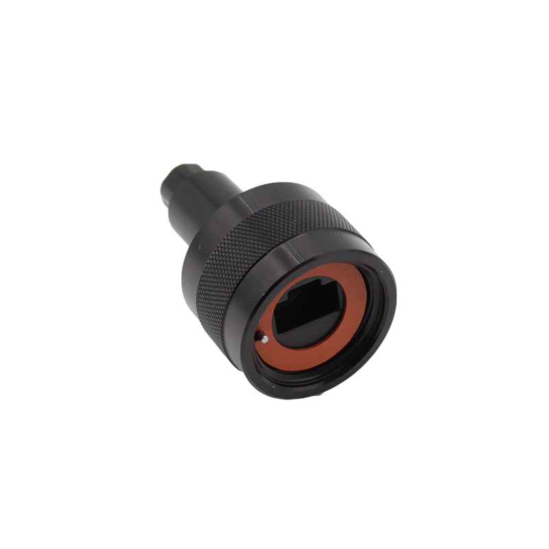 Black Anodised Aluminium Plug Connector - Cable Entry: 4.82-6.85mm