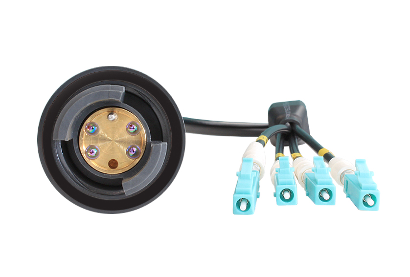 4 Channel Plug to LC Connector Cable Assembly