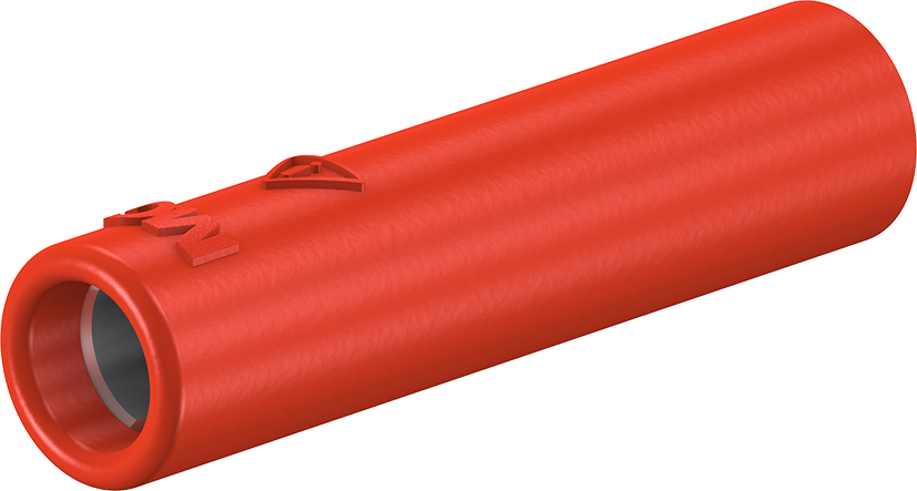 4 mm socket red - B4-E-IM4-I red