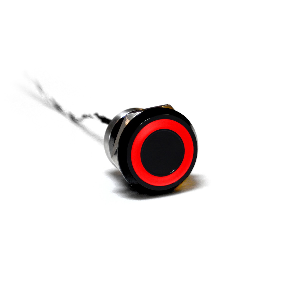 Capacitive switch, 25 mm, Normally Closed ,Aluminium ,Black Anodised ,Red & Green LED ,12 VDC