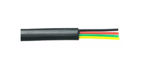 Modular Flat cable 4P. Black Reel 500M