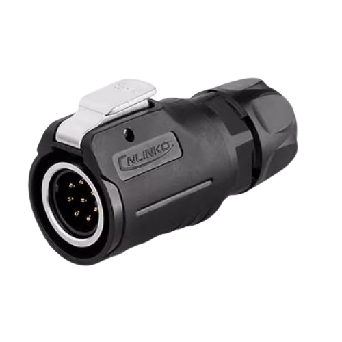 LP16 8pin male plug Quick lock IP67 plastic+metal