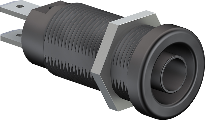 4 mm panel-mount socket black - XEB-1R black