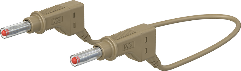 4 mm connecting lead 200 cm brown - XZG425 brown