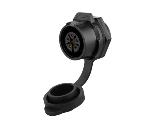 LP16 5-polige vrouwelijk Chassisdeel Snelle vergrendeling IP67/68 kunststof
