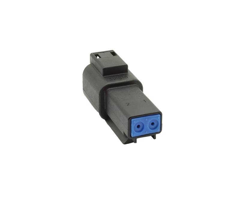 2 Contacts Female Standard Rectangular Black Connector