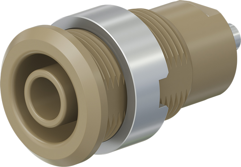 4 mm safety socket brown - SLB4-E brown