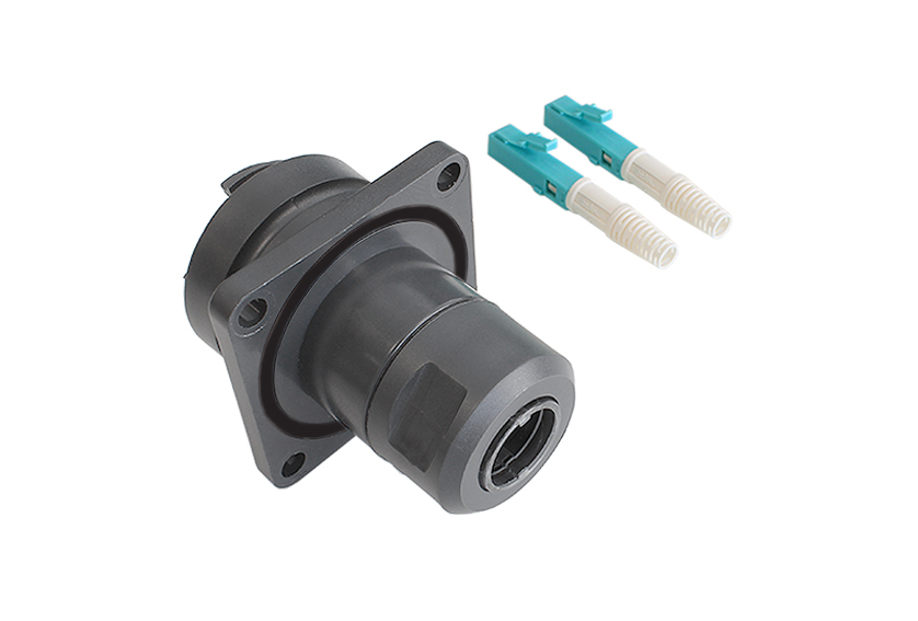 2 Channel Flange Mount to LC Connector Cable Assembly