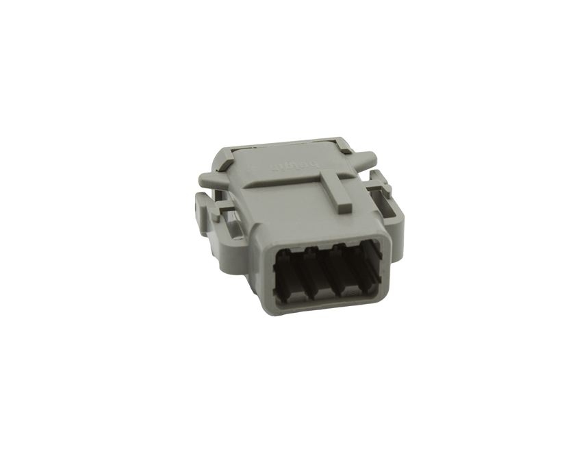 8 Contacts Female Miniature Rectangular Grey Connector - PEC