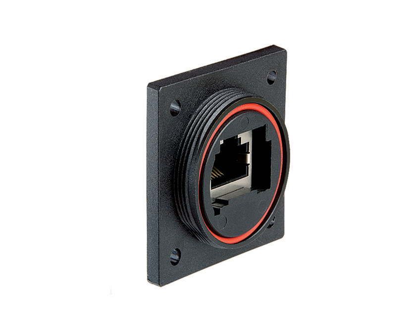 PANEL MTG WATERPROOF ETHERNET CONN