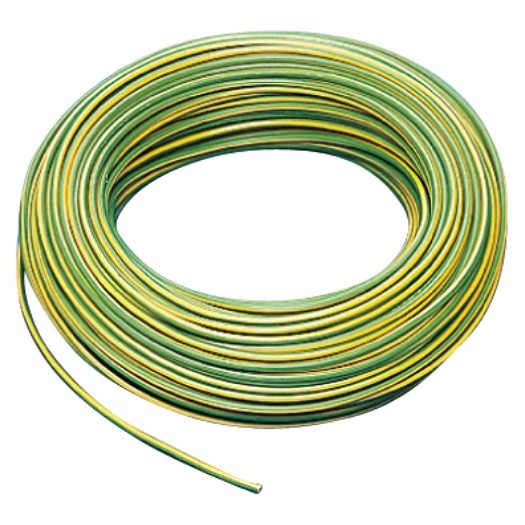 PVC high current wires FLEXI-S 4,0 green/yellow (1 meter)