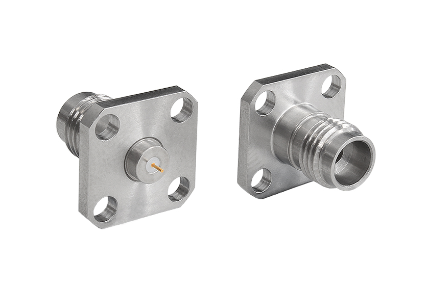 2.4mm Jack Straight 4 Hole Flange RF Connector