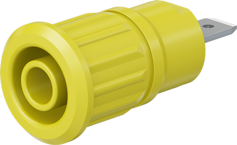 4 mm safety socket yellow - SEB4-F/N yellow
