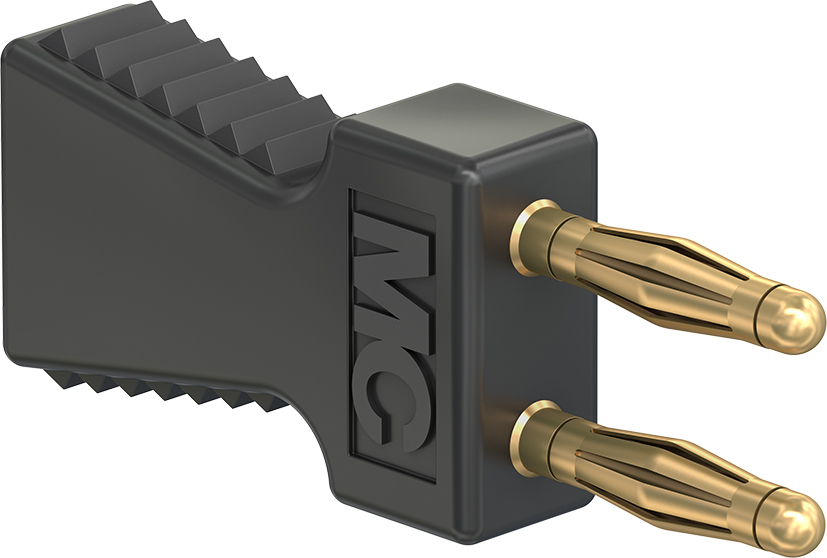 2 mm connecting plug black - KS2-6L/A black