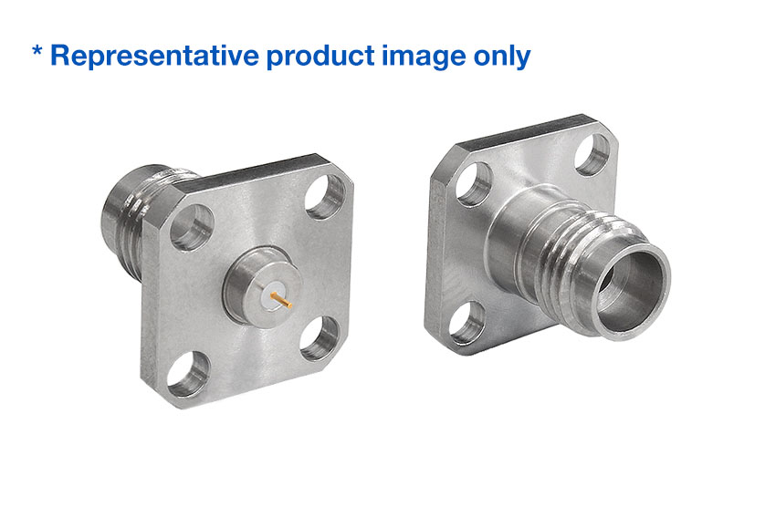 2.4mm Jack Straight 4 Hole Flange RF Connector
