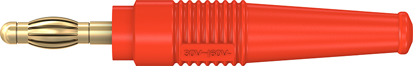 4 mm in-line plug red - L-41/A red