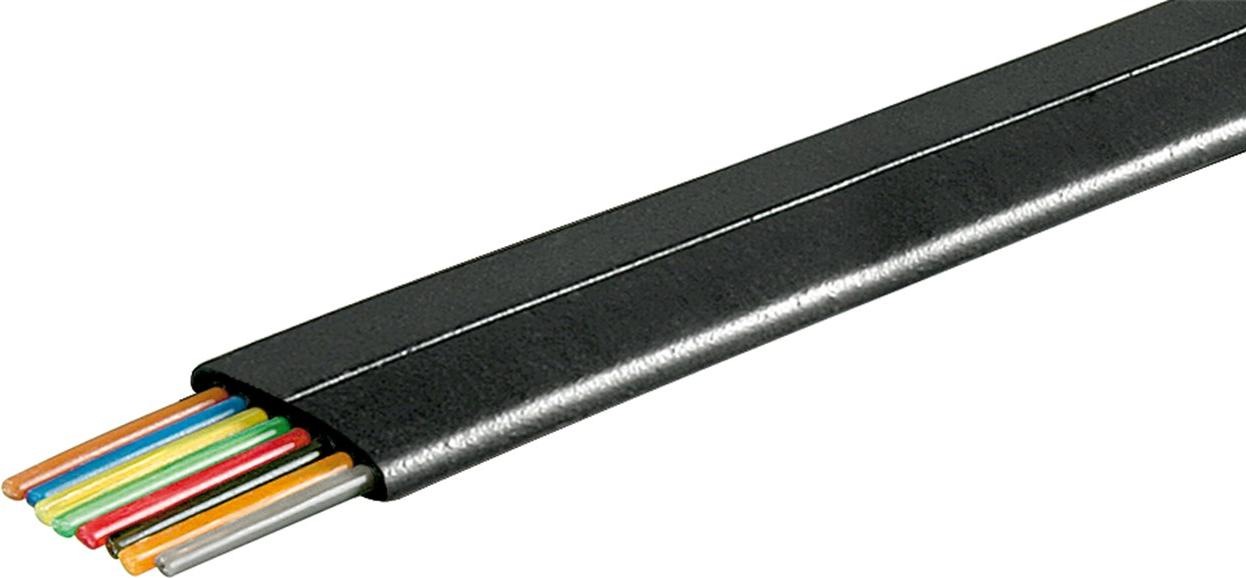 Modular Flat cable 8P. BK 100 Mtr.