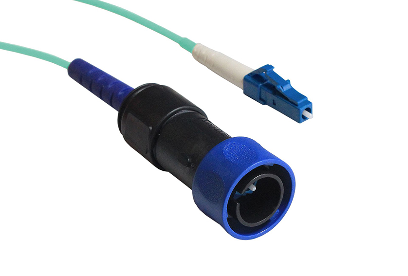 50 M, Multimode, Cabled, Flex fiber connector