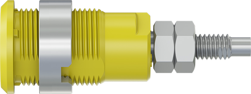 4 mm safety socket yellow - SLB4-G/N-X yellow