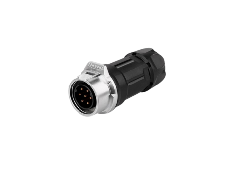 LP16 7-polige vrouwelijke contra-stekker In-Lijn Snelle vergrendeling IP67 plastic+metaal