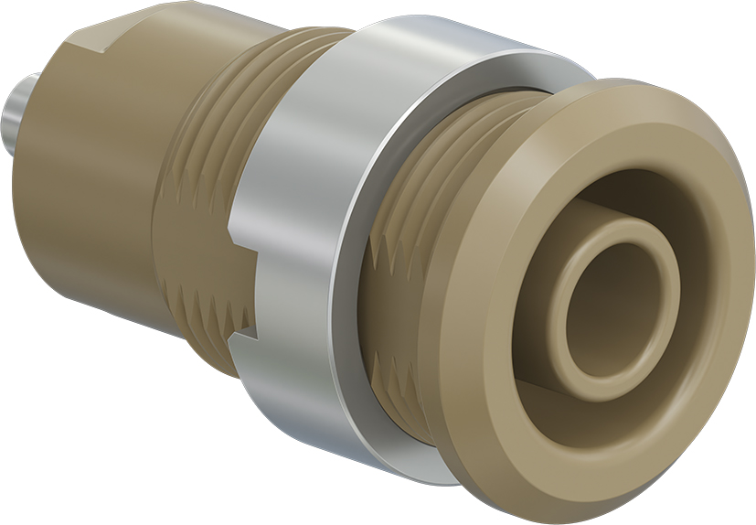 4 mm safety socket brown - SLB4-E brown