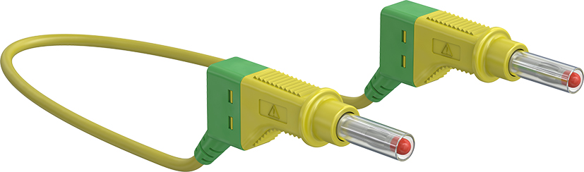 4 mm connecting lead 200 cm green/yellow - XZG425/SIL green/yellow