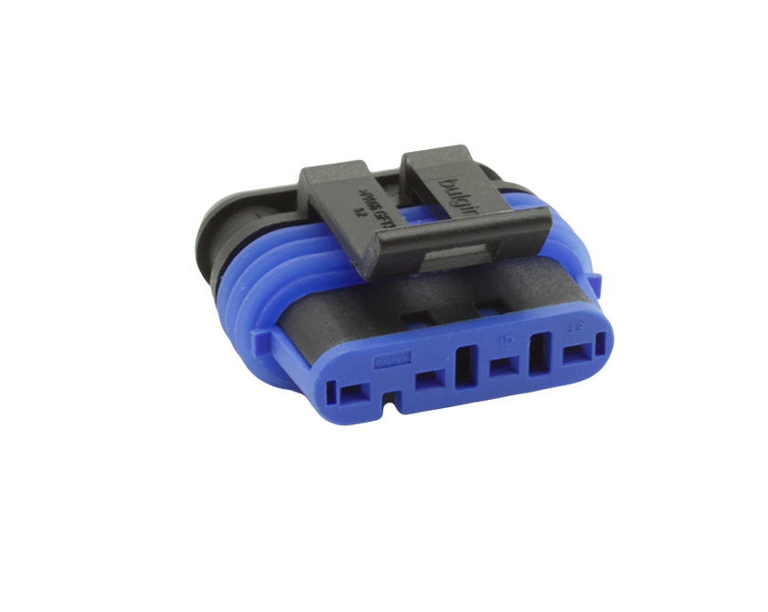 4 Contacts Female Automotive Rectangular Black Connector