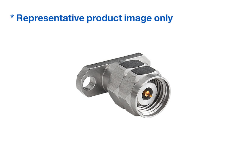 2.4mm Plug Straight 2 Hole Flange RF Connector