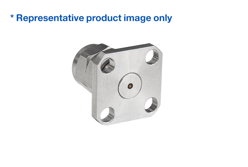 2.4mm Plug Straight 4 Hole Flange RF Connector