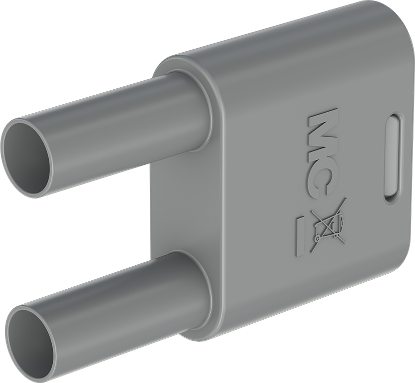 4mm insulated connecting plug grey - SKS2-4N-19 grey