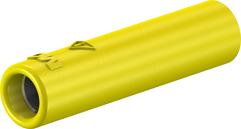 4 mm socket yellow - B4-E-IM4-I yellow