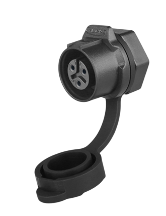 LP12 3-pin female Chassis single hole Quick lock IP67/IP68 plastic