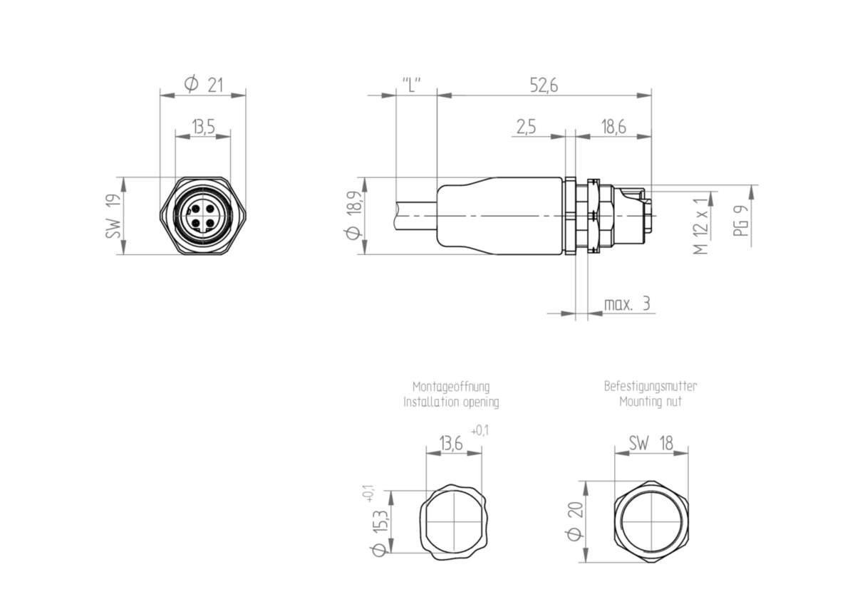 Fast Ethernet Cat5e Data Receptacle Connector