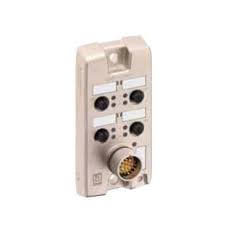 LioN-R passief, 4 poorten, LED, M23-connector, dubbele I/O per poort