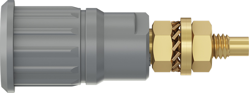 4 mm safety socket grey - SEB4-G grey