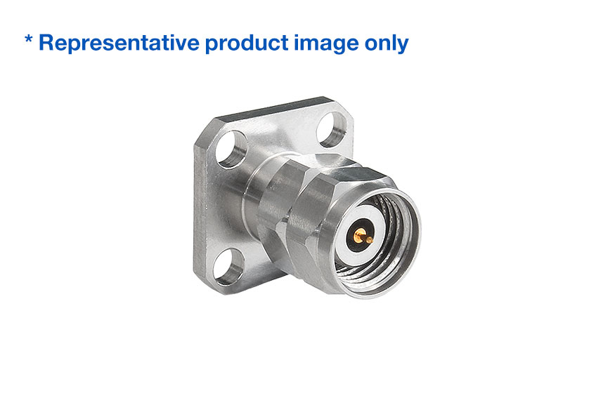 2.4mm Plug Straight 4 Hole Flange RF Connector