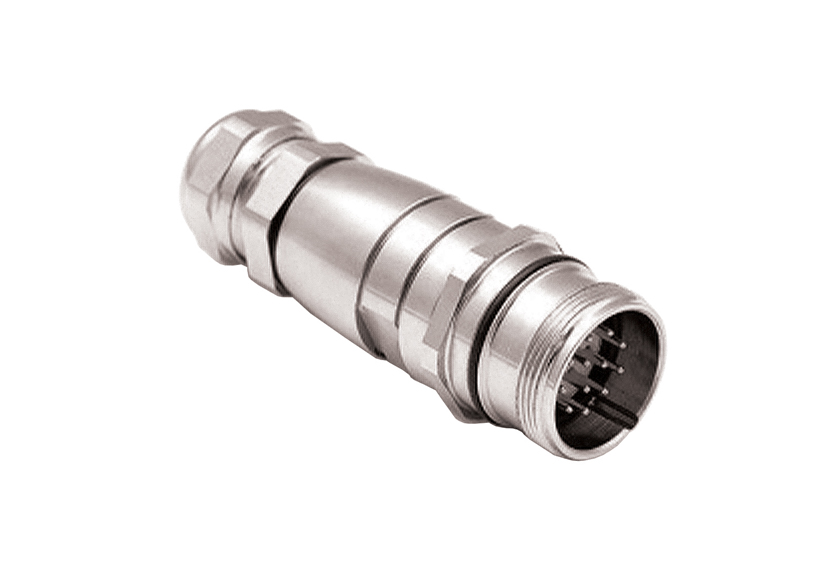 M23 Series A Code Brass Nickel Plated PG9 Inline Body 12 Contact Pins