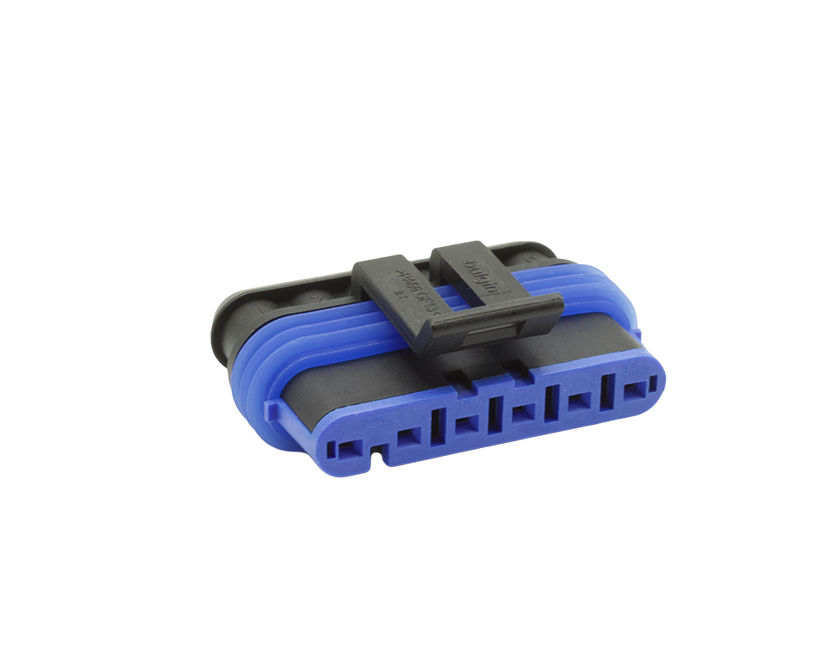 6 Contacts Female Automotive Rectangular Black Connector