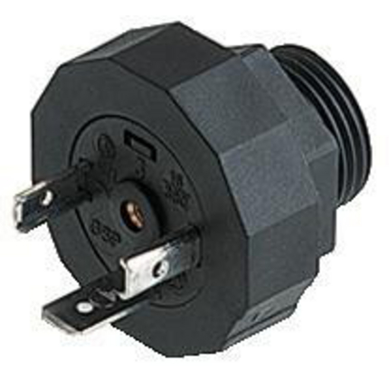 DIN Valve Connector, Form A, Receptacle, 2+Ground