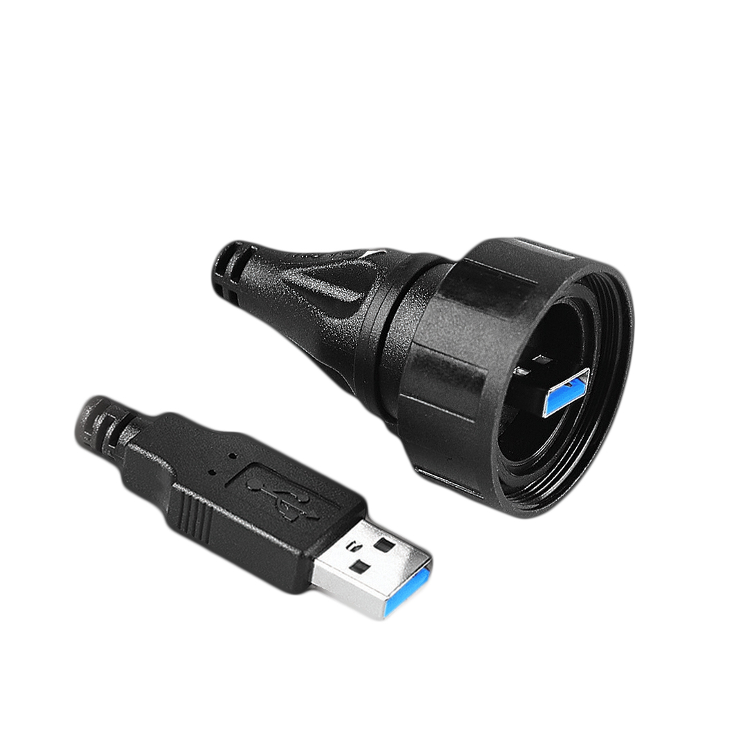 Overmoulded USB 3.0 Cable PX0840 Series USB Standard A Plug to Sealed A Plug 1m Cable